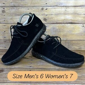 WB Moccasin Size Mens 6 Womens 7 True Black Hemera Skirt 100% Leather Suede
